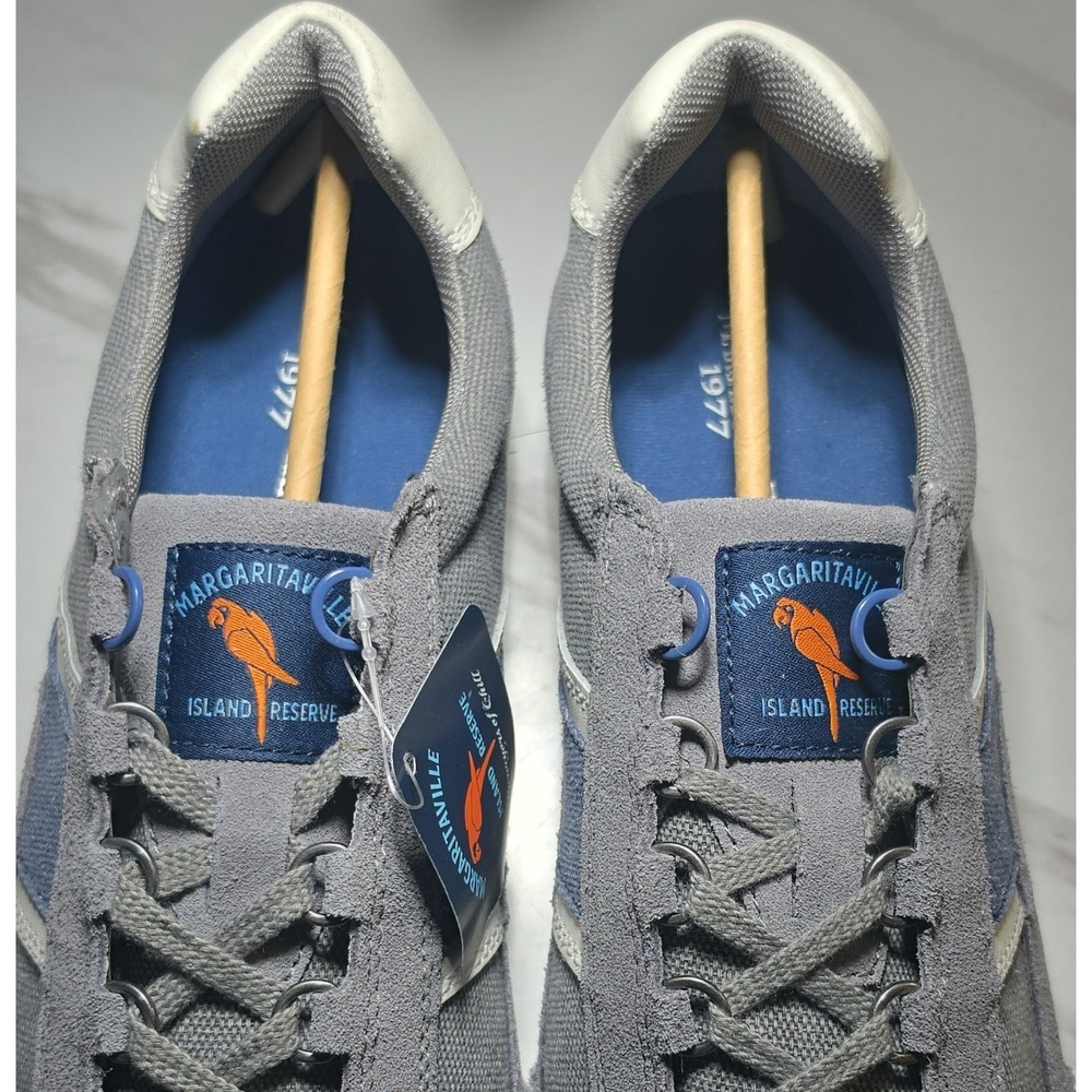 Margaritaville Equator Men's Low Top Lace-Up Sneaker Gray/Blue/White MFM181107